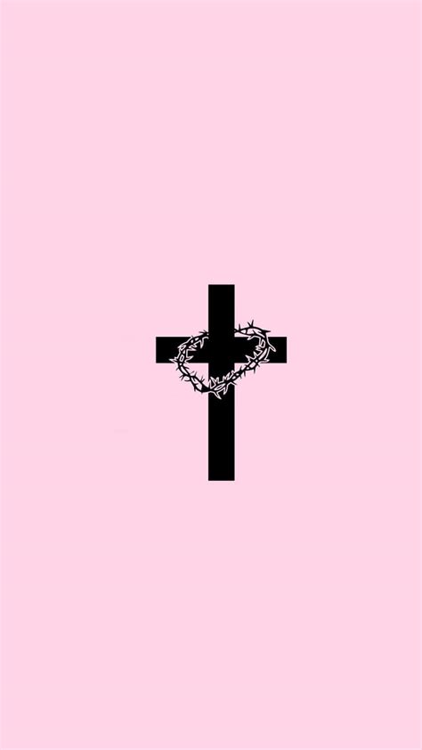 Aesthetic cross wallpaper - Aesthetic Christian Quotes with Black Cross on Pastel Pink Background: " God Loves me recklessly enough to hate the very thing that hurts me without hating me for committing it" Multiple sizes available for all screen sizes and devices. 100% …